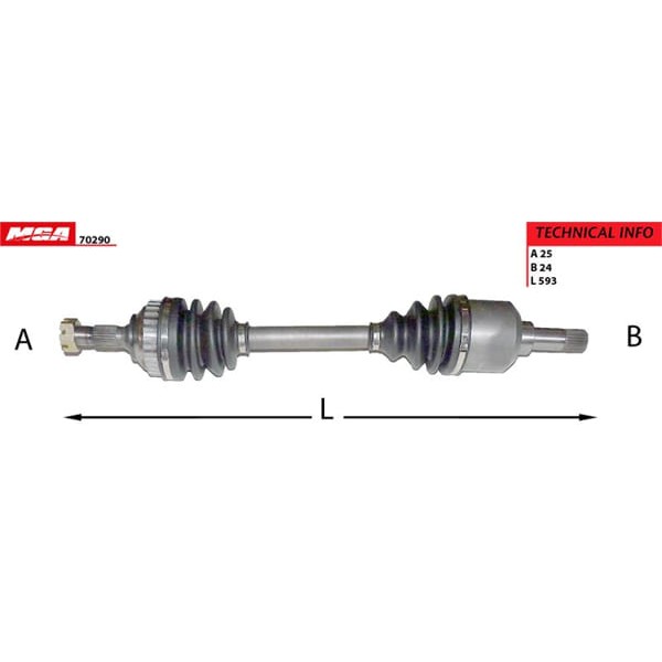 MGA 70290 Aks Absli 29D Partner / Xsara 1.6 HDI 2.0 HDI 1.8 