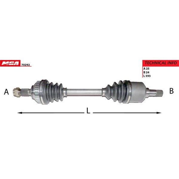 MGA 70292 Aks Sol Absli 29D Partner / Berlingo 2.0 HDI 