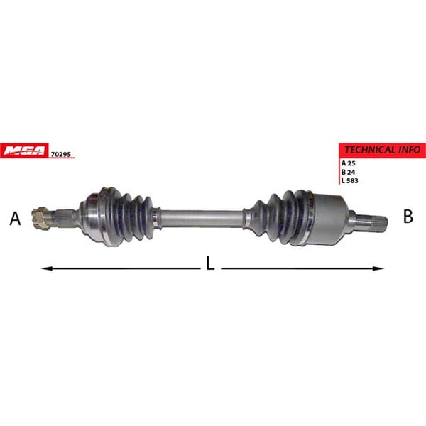 MGA 70295 Aks Sol Abssız Partner / Berlingo 2.0 HDI 