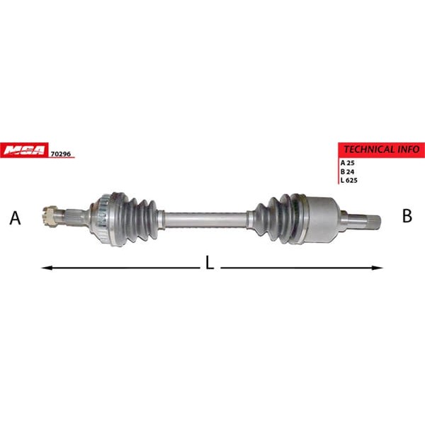 MGA 70296 Aks Sol Absli 29D Partner / Berlingo 1.9D