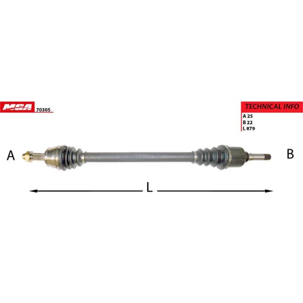 MGA 70305 Aks Sağ Bipper / Nemo 07- 1.4 HDI 