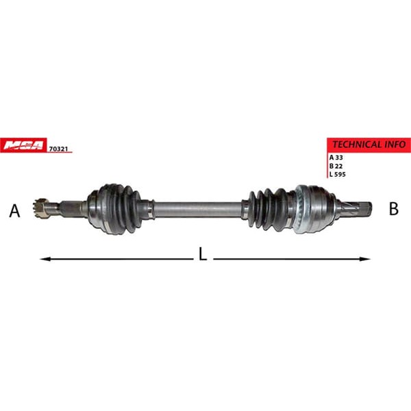 MGA 70321 Aks Sol Astra G 98-04 1.4 1.6 16V 