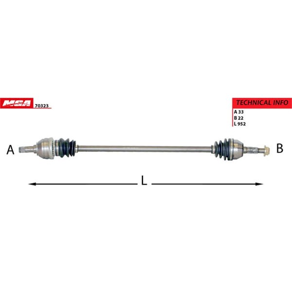 MGA 70323 Aks Sağ Astra H 04- 1.4 1.6 