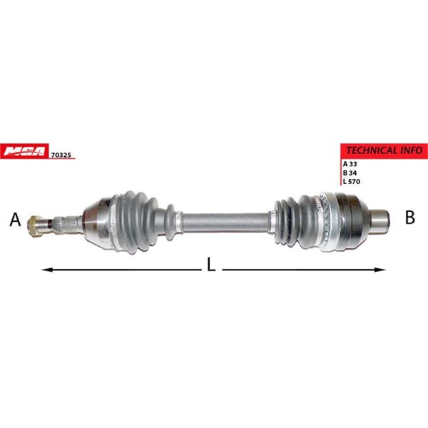MGA 70325 Aks Sağ Astra H 04- 1.3 Cdtı 
