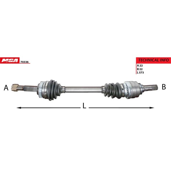 MGA 70336 Aks Sol Absli Corsa B 93-01 Combo Tigra 1.2 1.4 1.5D 
