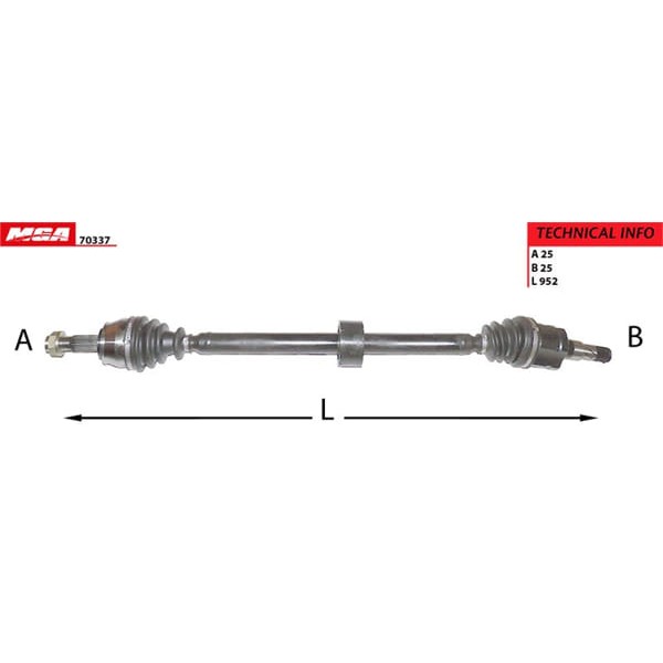 MGA 70337 Aks Sağ Corsa D 06- 1.3 Cdtı Dth