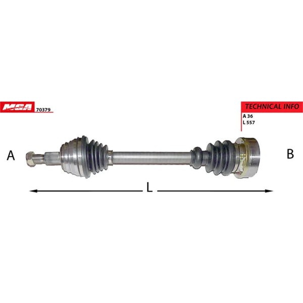 MGA 70379 Aks Sol Golf IV Bora / Toledo / Octavia 1.9 Agr