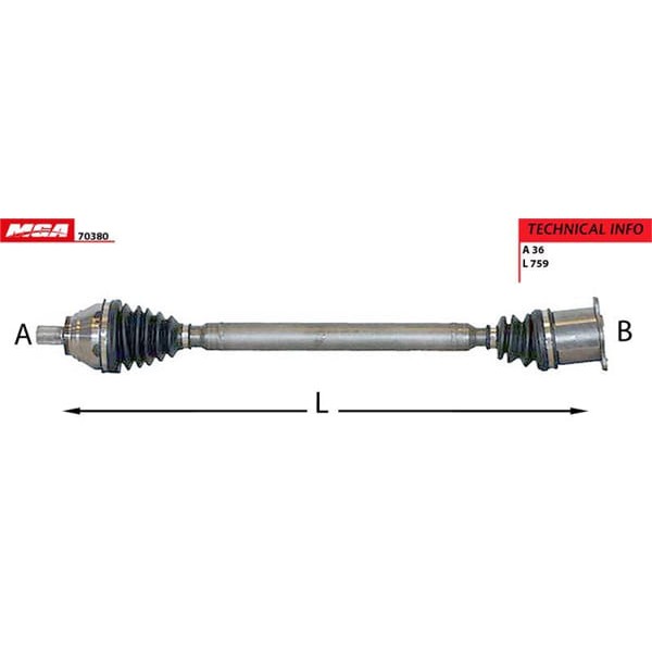 MGA 70380 Aks Sağ Jetta Passat Caddy 1.9 TDI 2.0 TDI Bls Bkp Bxe 1.9 Komple 6 Vites Otomatik