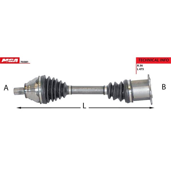 MGA 70381 Aks Sol Jetta Passat Caddy 1.9 TDI 2.0 TDI Bls Bkp Bxe 1.9 6 Vites Otomatik