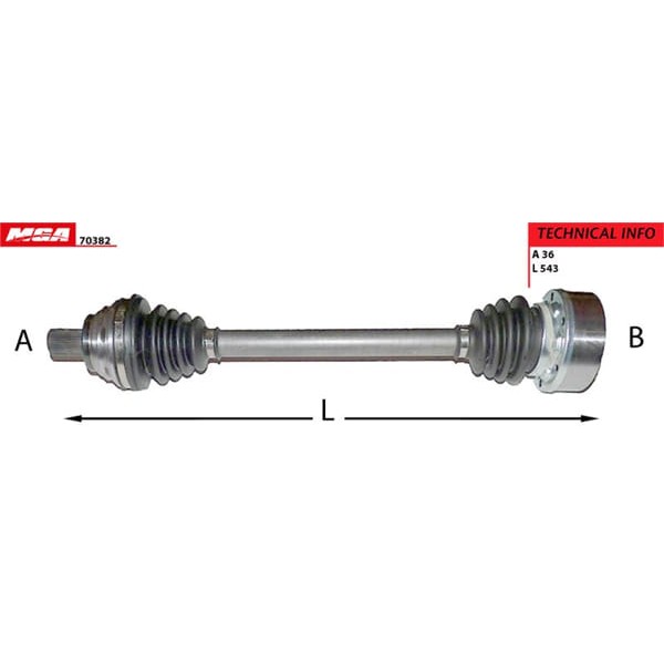 MGA 70382 Aks Sol Golf V Jetta / A3 / Octavia 1.6 Bse Bgu