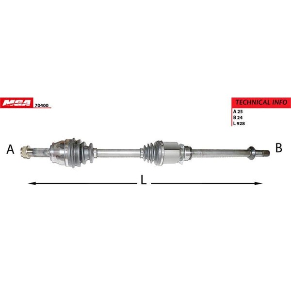 MGA 70400 Aks Sağ Albea Doblo 05- 1.3 Mjtd 1.9 Jtd Mil Kovan Rulman Üzerınde