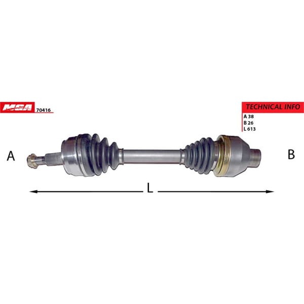 MGA 70416 Aks Sol Transporter T5 T6 2.5 TDI 140 Ps