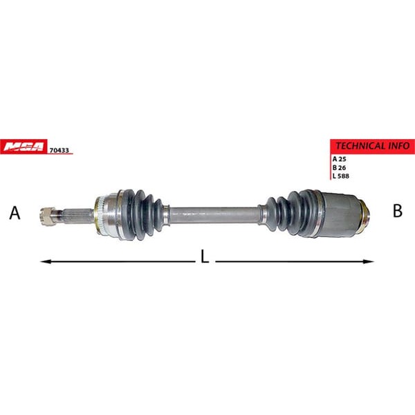 MGA 70433 Aks Sağ Absli Accent Era 07-11 1.5 CRDI