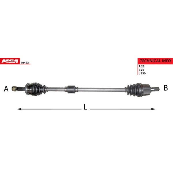 MGA 70453 Aks Sağ Absli İ20 08-11 1.2 1.4
