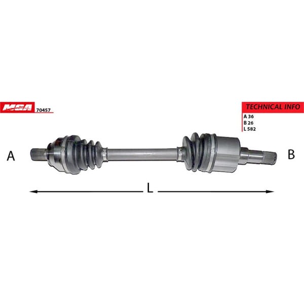 MGA 70457 Aks Sol Cmax Fiesta Focus II Fusion 04- 1.6 TDCI