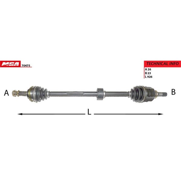 MGA 70475 Aks Sağ Corolla 88-98 Ae92 Ae100 Ae101 Ae111