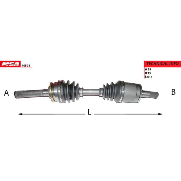 MGA 70503 Aks Sol L200 Pickup 4Wd 97-04 Pajero 92-04