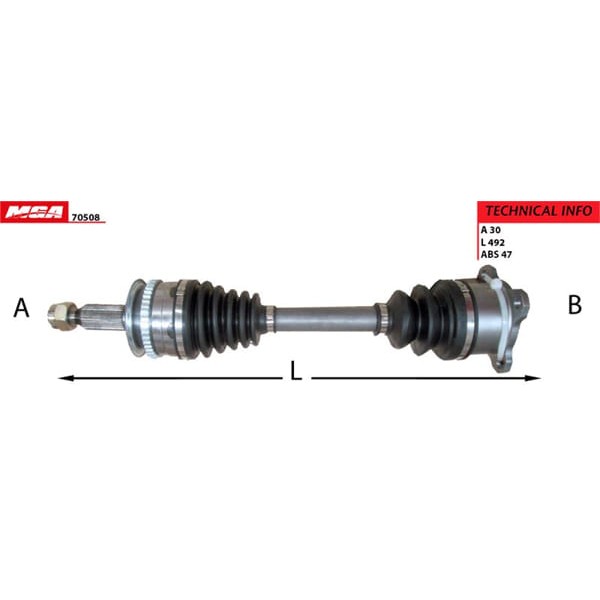 MGA 70508 Aks Sağ Absli L200 06-11 2.5 Dıd 4Wd Mt-At