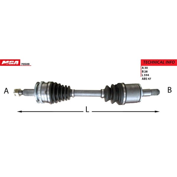 MGA 70509 Aks Sol Absli L200 06-11 2.5 Dıd 4Wd Mt-At
