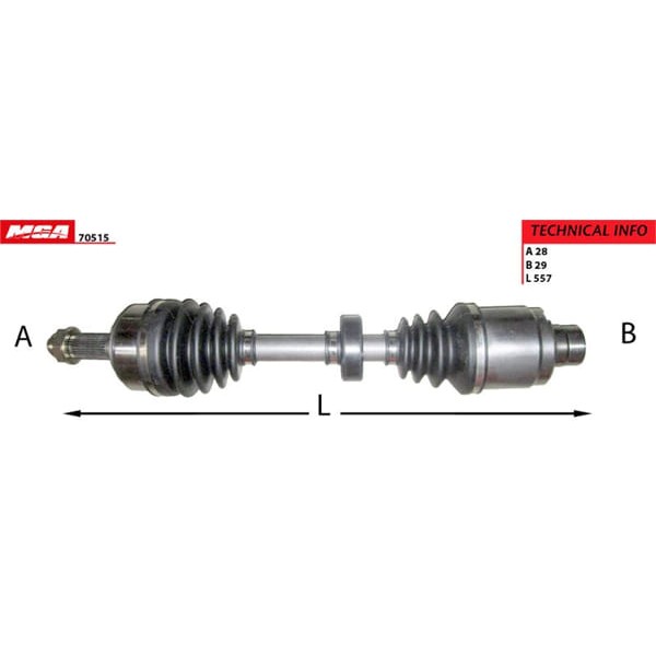 MGA 70515 Aks Sağ Accord 03-10 2.2 