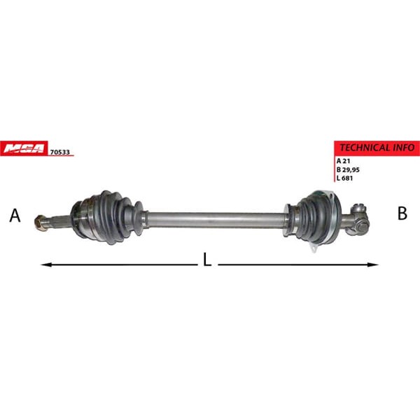 MGA 70533 Aks Sol Logan Mcv 07- Logan 07- Logan Ls 04-07 Sandero 08- 1.2 16V 1.4 1.6
