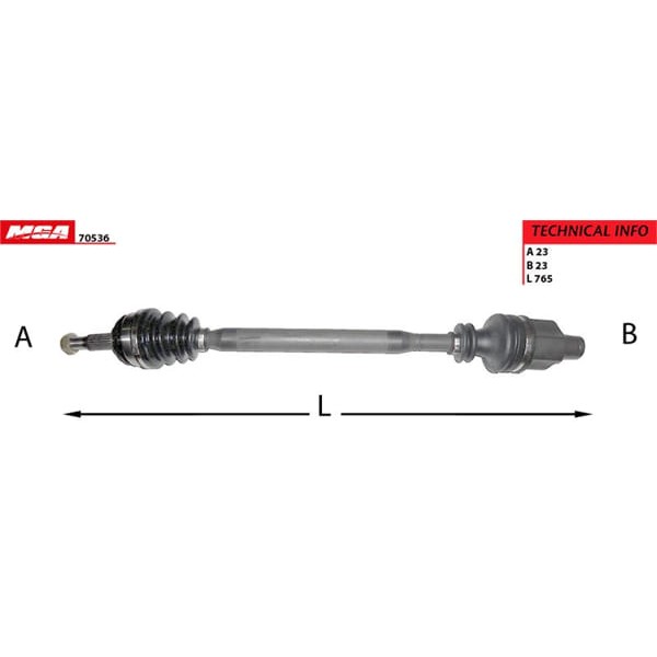 MGA 70536 Aks Sağ Absli Logan 04- Sandero 1.5 DCI 