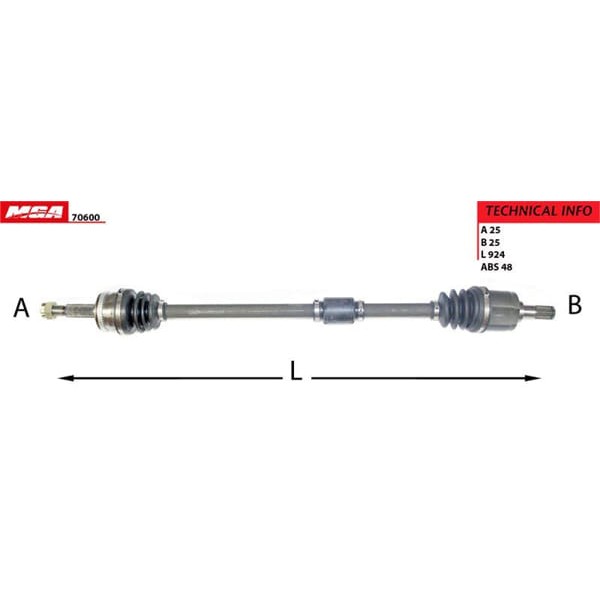 MGA 70600 Aks Sağ Absli Accent Era 07-11 Benzinli