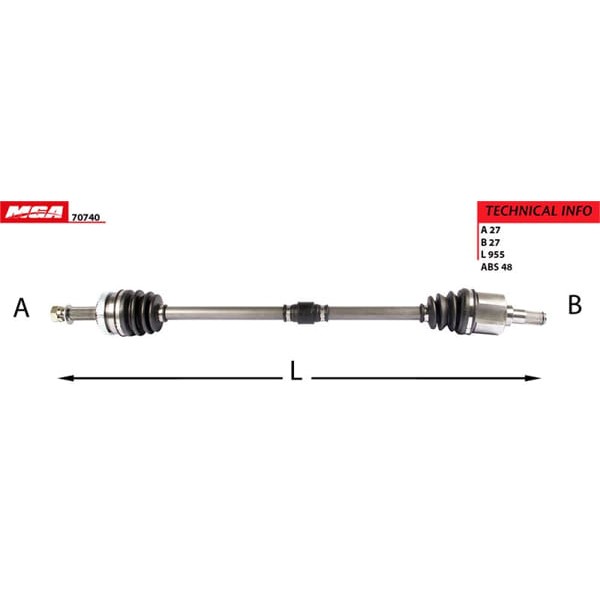 MGA 70740 Aks Sağ Absli Tucson 04-10 Otomatik