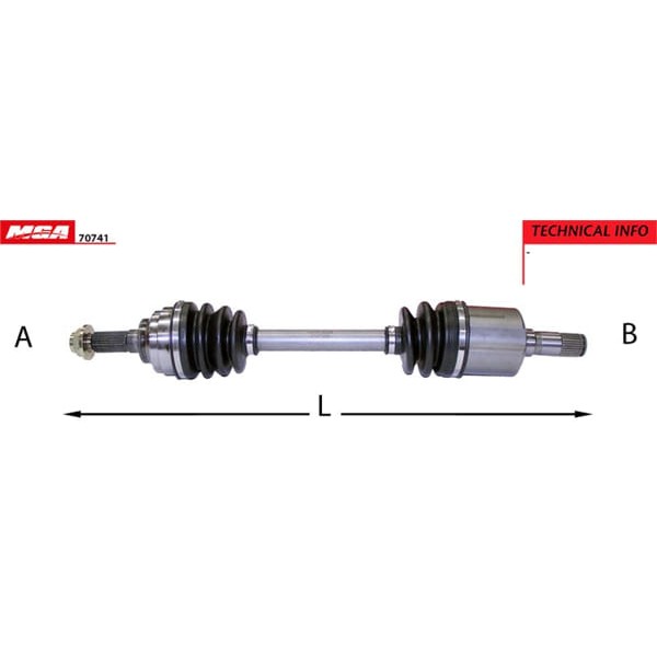 MGA 70741 Aks Sol Mazda 323 Lantıs 95-98 1.8 Manuel