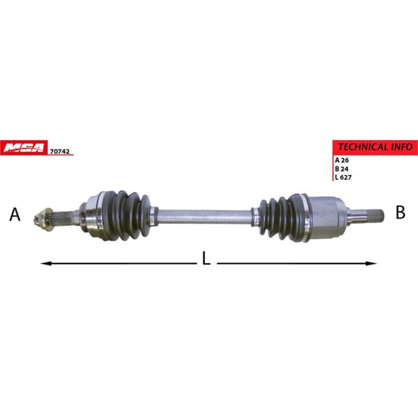 MGA 70742 Aks Sol Mazda 323 Lantıs 95-98 1.8 Otomatik