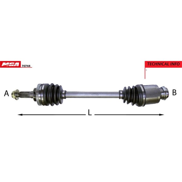 MGA 70744 Aks Sağ Absli Mazda 323 Lantıs 95-98 1.8 Manuel Otomatik