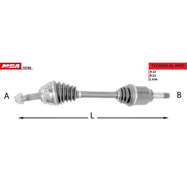 MGA 70788 Aks Sol Doblo 06- 1.4 Komple 