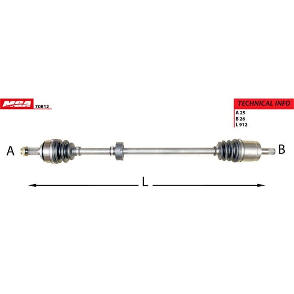 MGA 70812 Aks Sağ Otomatik Civic Sedan 07-11