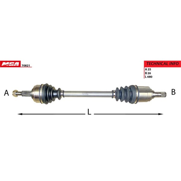 MGA 70821 Aks Sol Abssız Megane III 09- Scenic Fluence 10- 1.5 DCI 6 Vites 