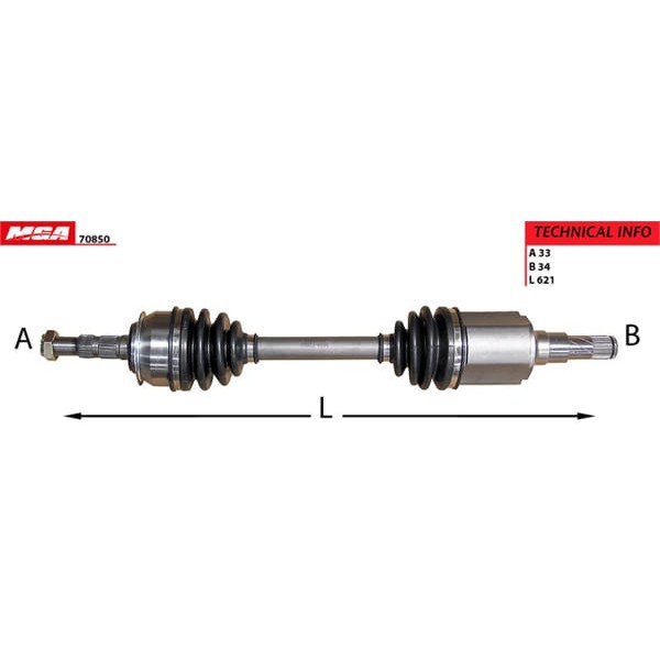 MGA 70850 Aks Sol Cruze 09- 1.6 