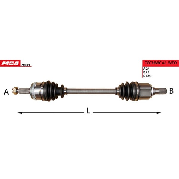 MGA 70884 Aks Sol Absli İ10 08-11 Benzinli 
