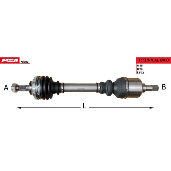 MGA 70902 Aks Sol Abs 206 04- 206 Gtı 1.6 HDI Ew10J4 Komple