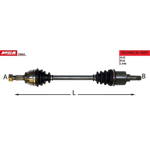 MGA 70903 Aks Sol 207 1.4 16V 1.6 16V 1.4 HDI Komple 