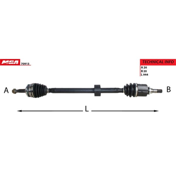 MGA 70913 Aks Sağ Corolla 13-15 1.6 Vvtı Manuel Komple 
