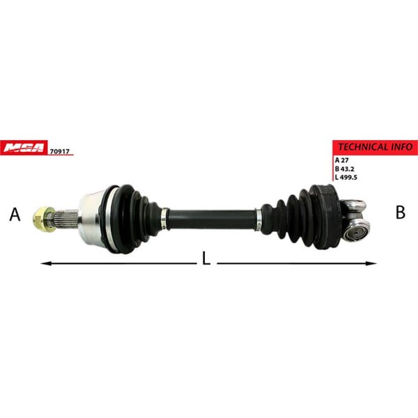 MGA 70917 Aks Sağ Sol Doblo 10- 1.6 Mjt Uzun Şase 