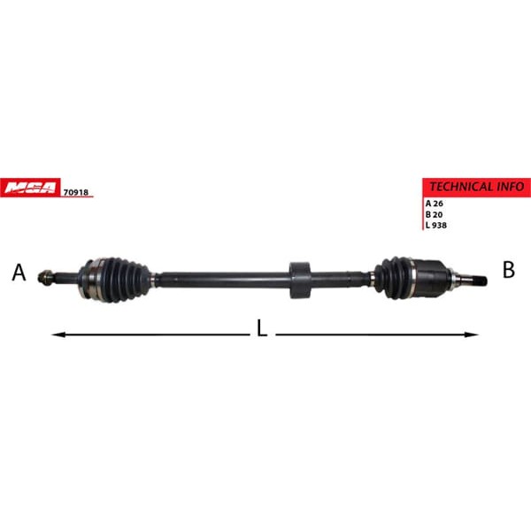 MGA 70918 Aks Sağ Corolla 13-15 1.4 D4D Komple Manuel 