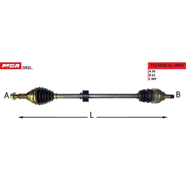 MGA 70923 Aks Sağ Vectra C 1.8 1.6