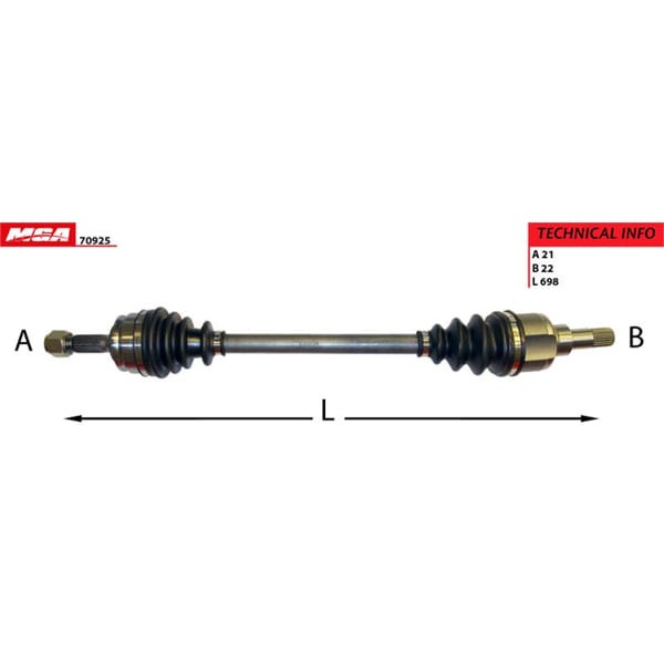 MGA 70925 Aks Sol 301 / C-Elysee 1.2 1.6 