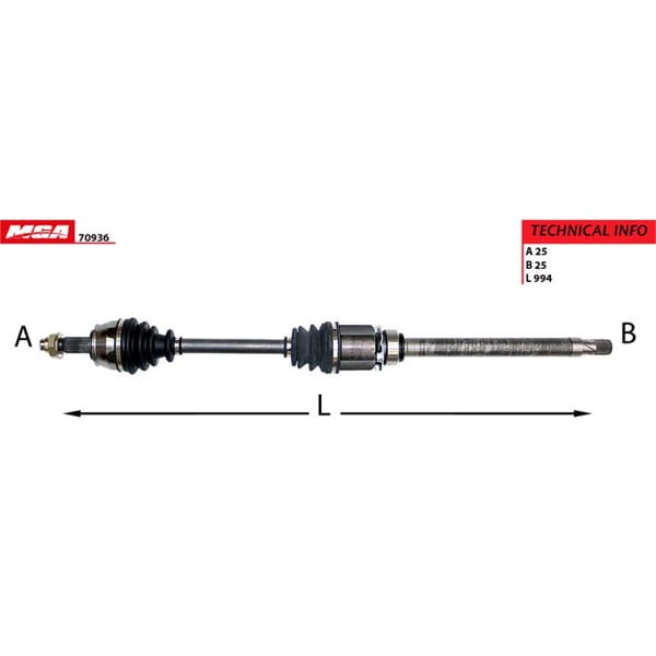 MGA 70936 Aks Sağ Fiorino Punto Evo 09-12 Grande Punto 05- 1.3 Mjet At Komple