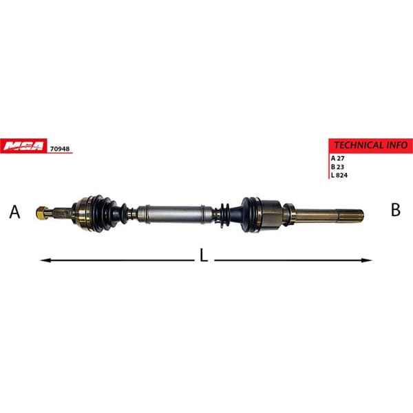 MGA 70948 Aks Sağ Oto.Vıt. Laguna II 01- 1.6 At 