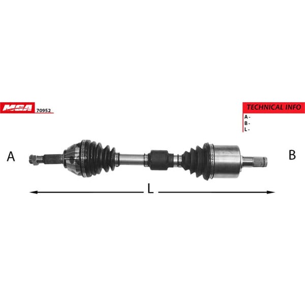 MGA 70952 Aks Sol Oto.Vıt. Koleos 08- / Qashqai -2 X-Traıl 07- 1.6 2.0 2.0 DCI Komple 