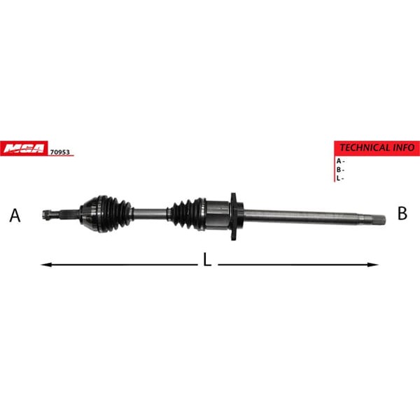MGA 70953 Aks Sağ Oto.Vıt. Koleos 08- / Qashqai -2 X-Traıl 07- 1.6 2.0 2.0 DCI Komple 