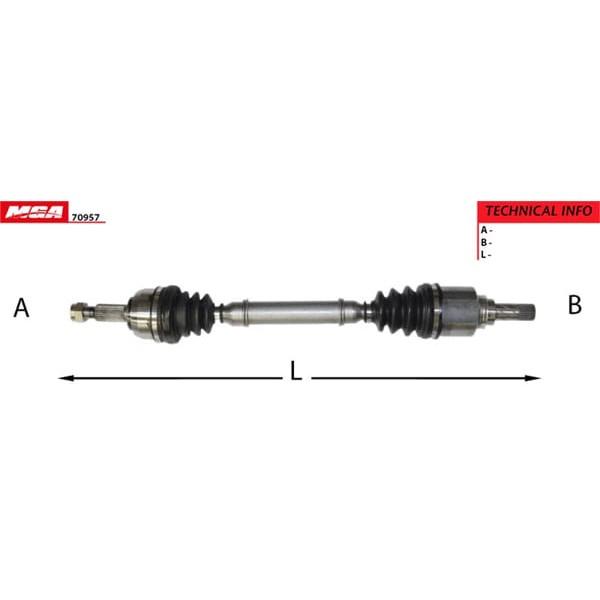 MGA 70957 Aks Sol Megane II 03- Scenic II 03- 