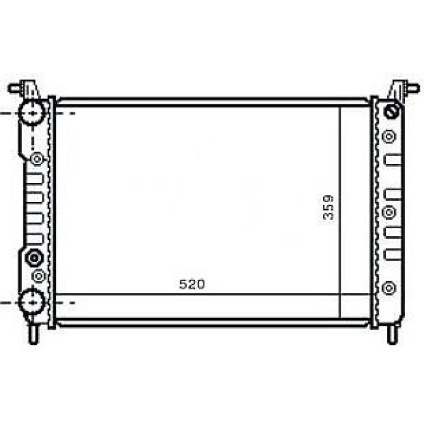 MGA 80102 Su Radyatörü Palio 98- Siena Albea 1.4 1.6 16V Müsürlü Tip 520X359X34 