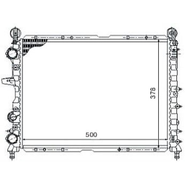 MGA 80104 Su Radyatörü Tempra 90-93 1.4 1.6 Enj. Tipo / 155 92- 1.7Ts 1.8Ts 2.0Ts Deposuz 